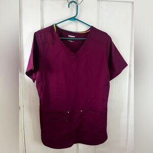 Scrubstar Fitted Maroon Short Sleeve Tee